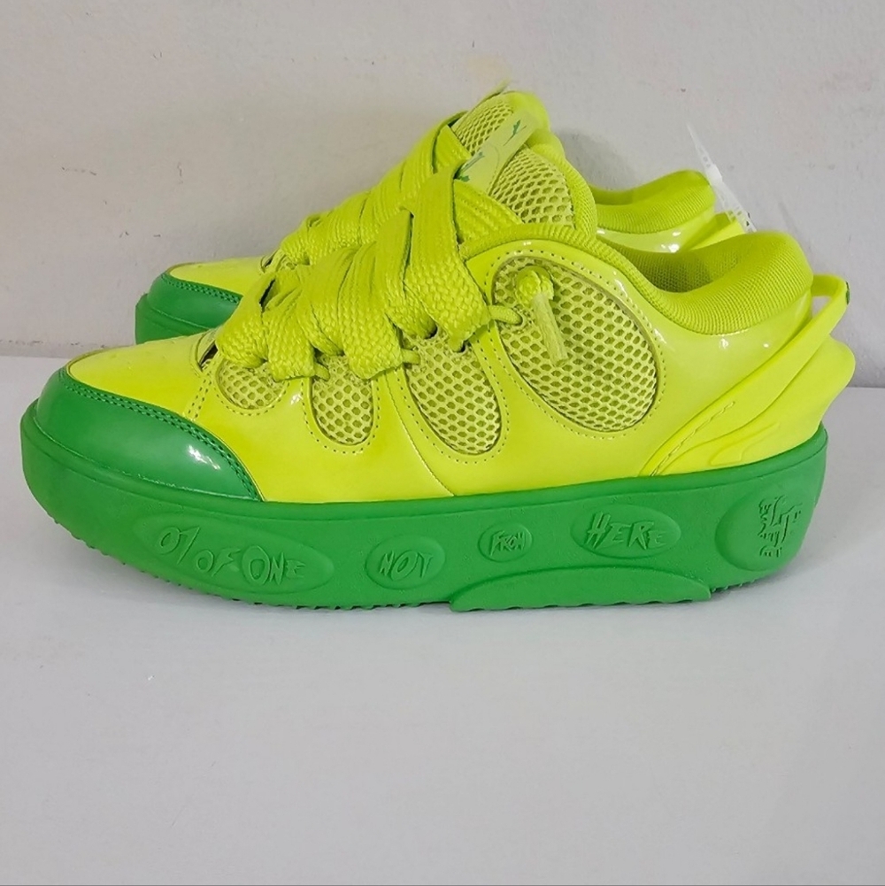 PUMA x Lamelo Ball LaFrance Assist Lifestyle Green Goblin Sneakers Kids Size 4.5